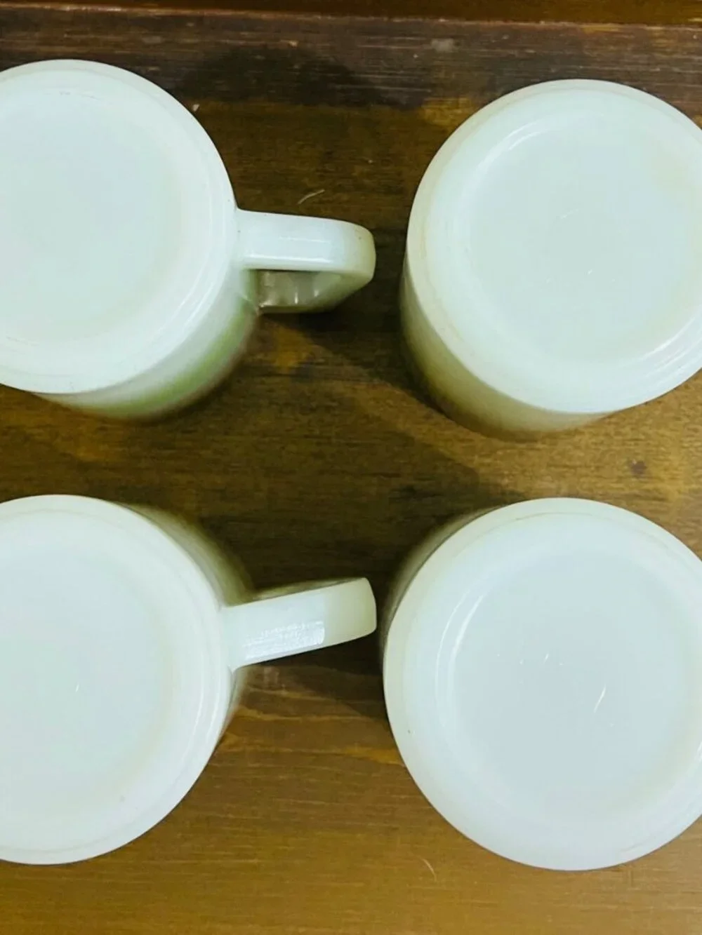 Federal Mesa Moss Ombre Milk Glass Mugs Mugs Set of 4